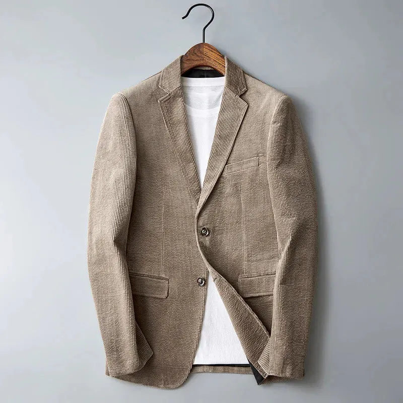 Men's cord blazer - tailored jacket for versatile wear in casual or office settings