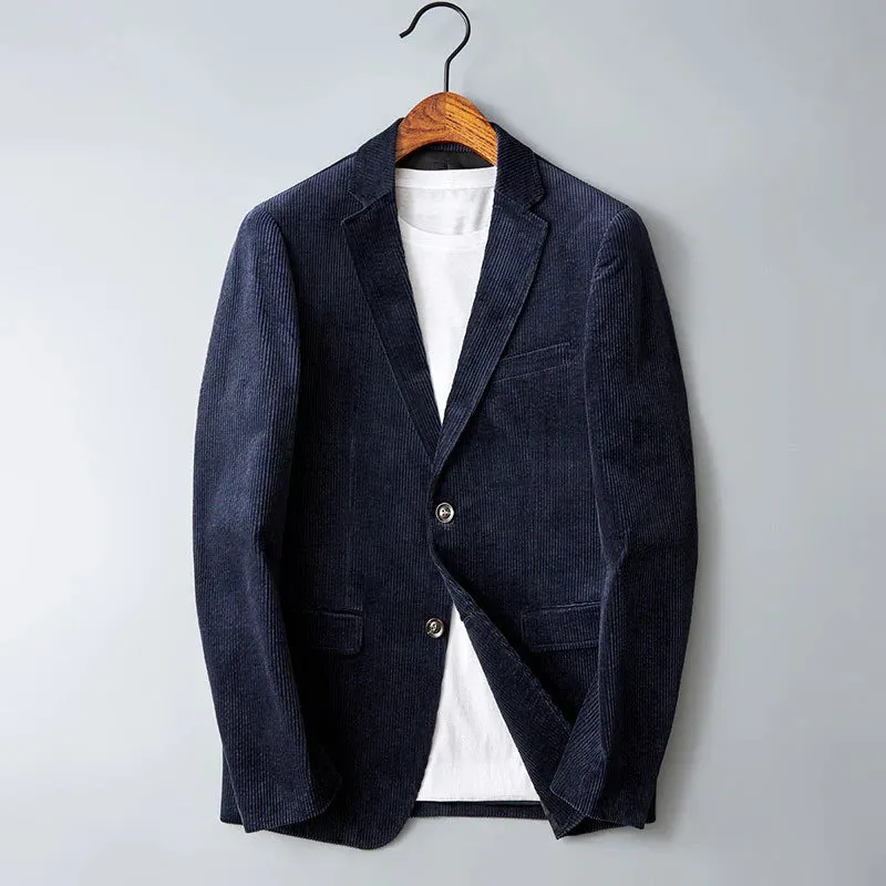 Men's cord blazer - tailored jacket for versatile wear in casual or office settings