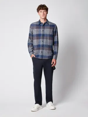 Men's Long Sleeve Plaid Button-up Shirt