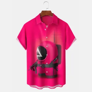 Men's Retro Gaming Cartoon Vacation Shirt