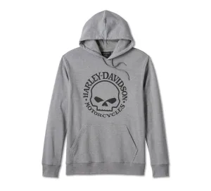 Men's Willie G  Skull Hoodie - Medium Heather Grey