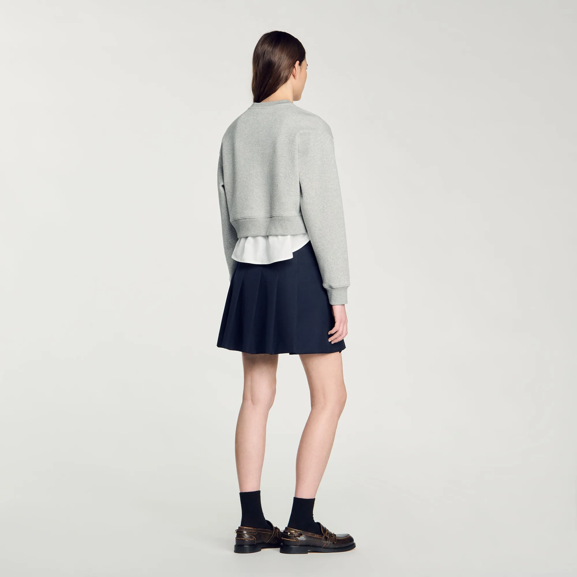 Meribel Layered Effect Sweatshirt Grey
