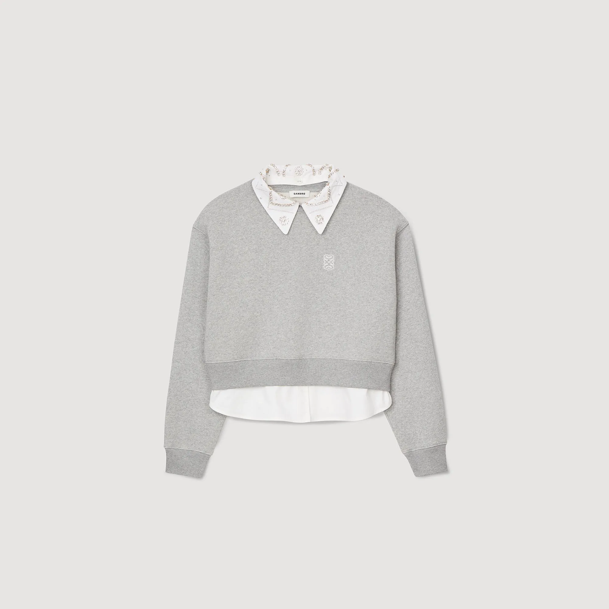 Meribel Layered Effect Sweatshirt Grey
