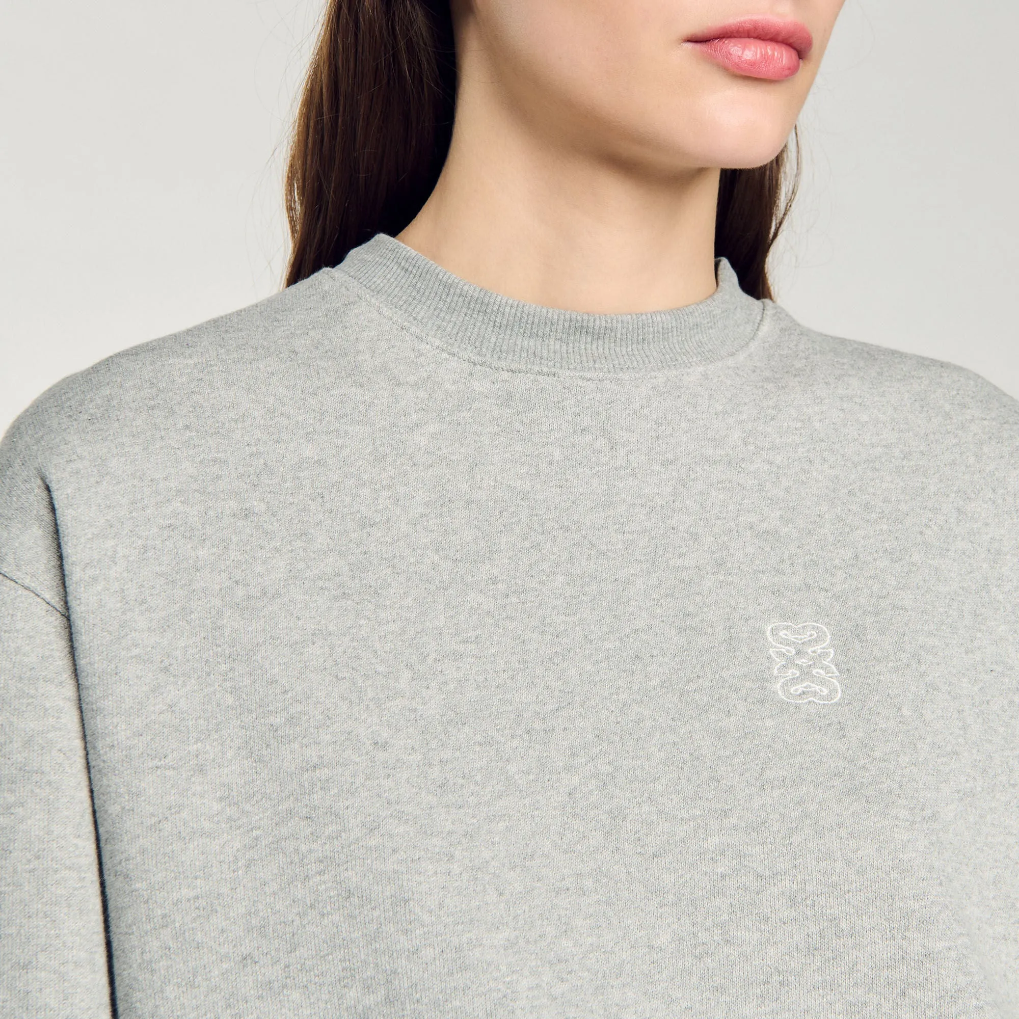 Meribel Layered Effect Sweatshirt Grey