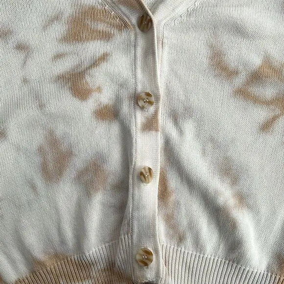 MICHAEL STARS Rylie Tie Dye Cardigan Medium Relaxed Neutral Beige Boho Workwear