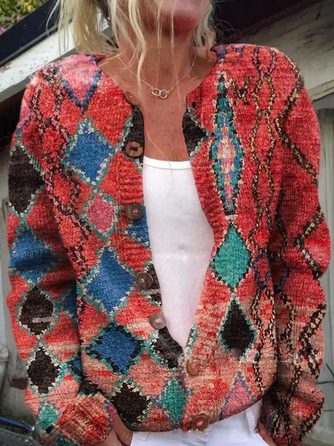MILA | CARDIGAN WITH FLOWER PATTERN