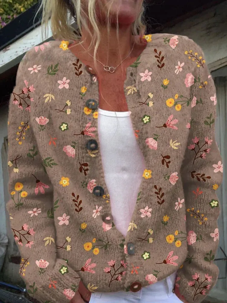 MILA | CARDIGAN WITH FLOWER PATTERN