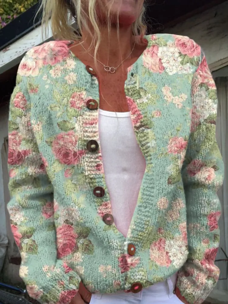 MILA | CARDIGAN WITH FLOWER PATTERN