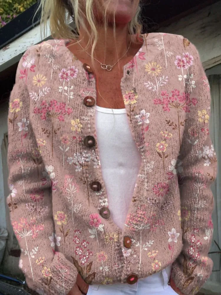 MILA | CARDIGAN WITH FLOWER PATTERN
