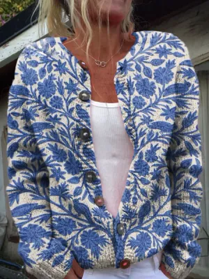 MILA | CARDIGAN WITH FLOWER PATTERN
