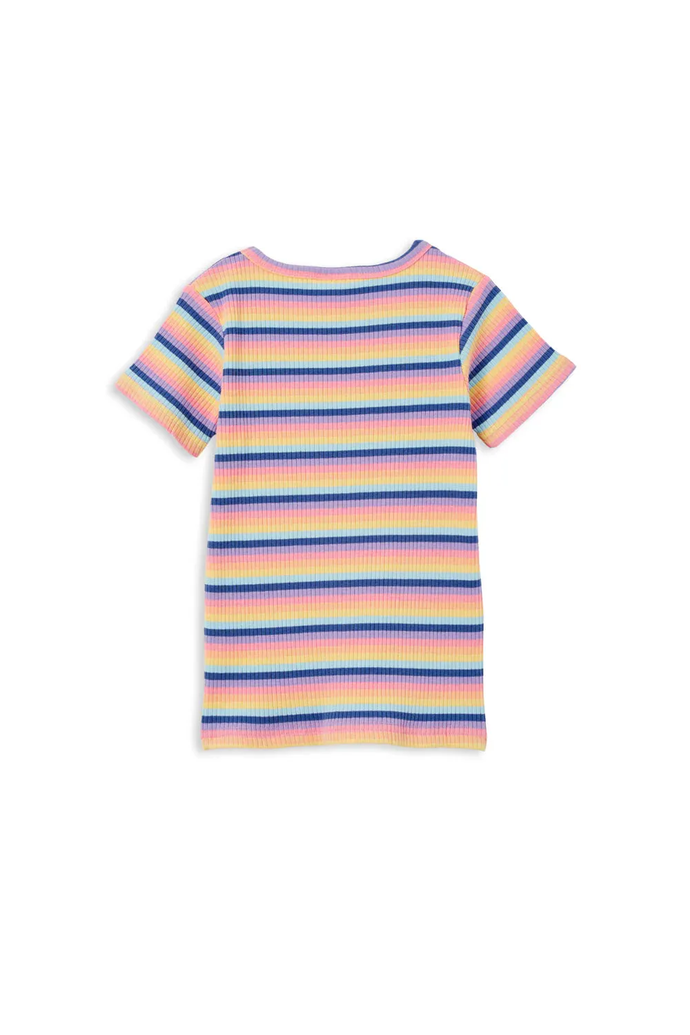 Milky | Multi Stripe Rib Tee | Sizes 8-12