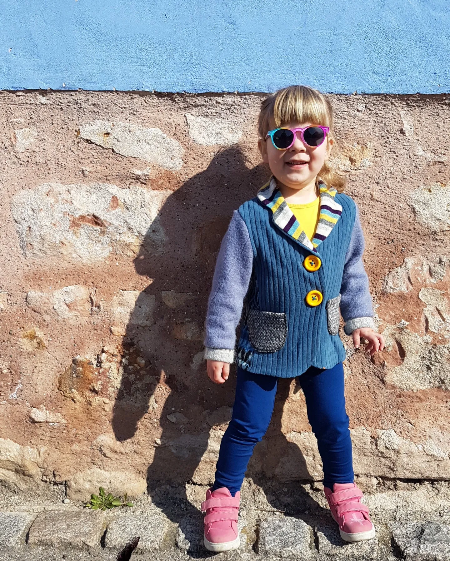 Mini Lemondrop Upcycled Sweater Blazer