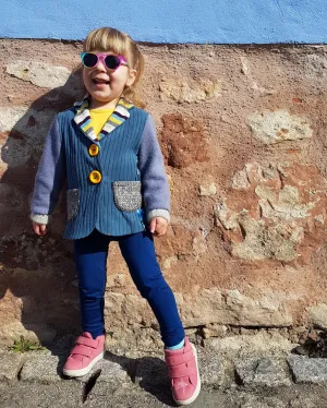 Mini Lemondrop Upcycled Sweater Blazer