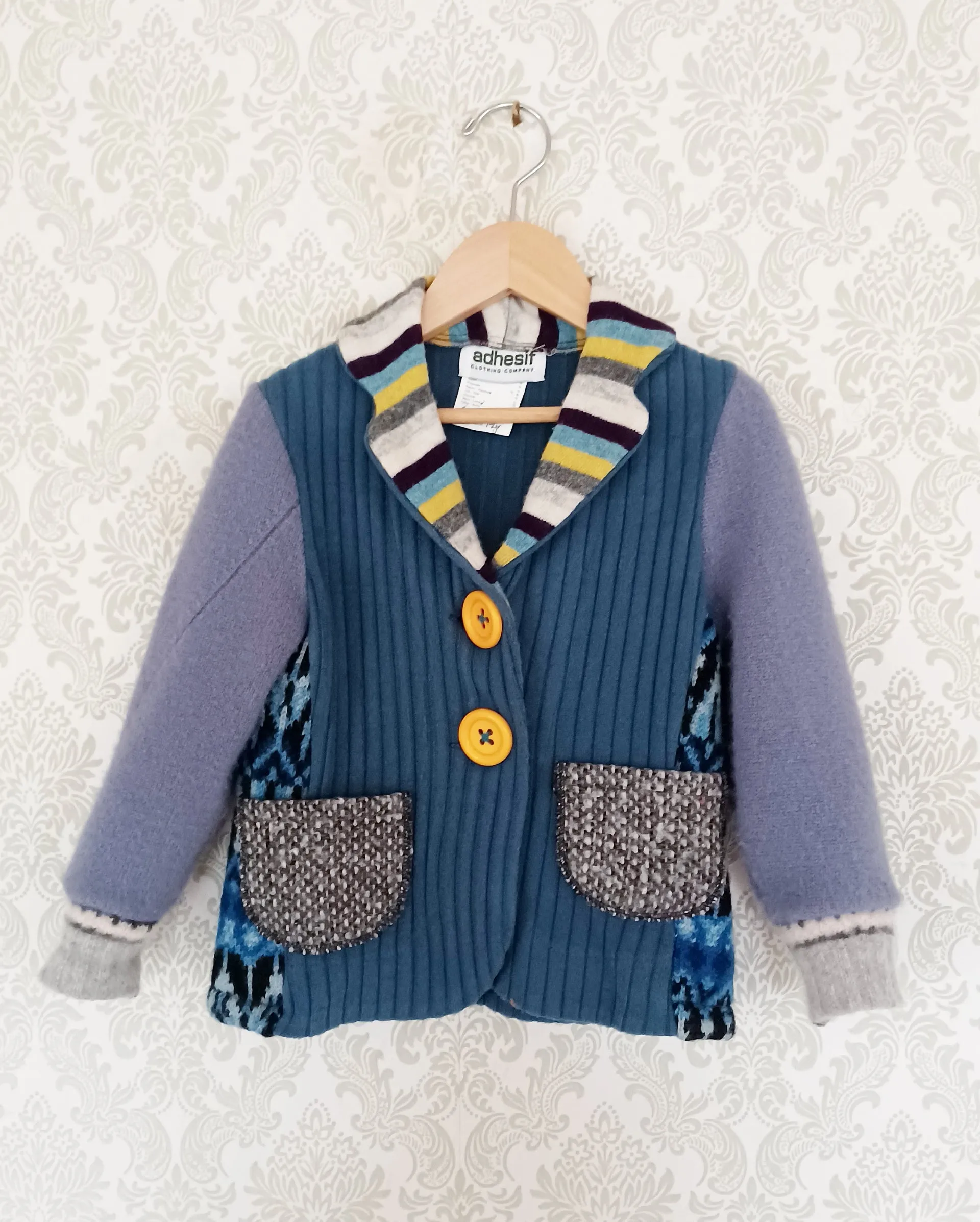 Mini Lemondrop Upcycled Sweater Blazer