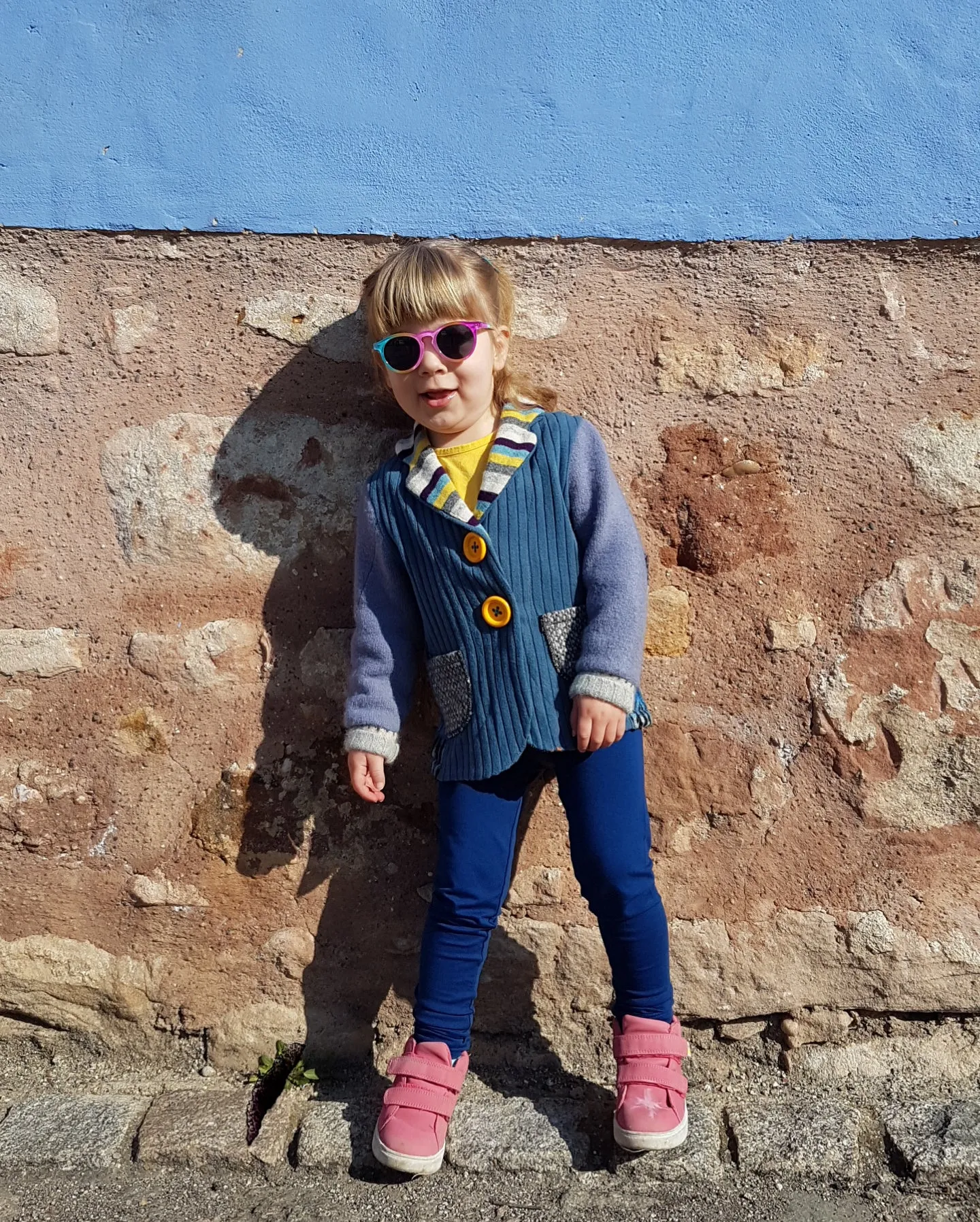 Mini Lemondrop Upcycled Sweater Blazer