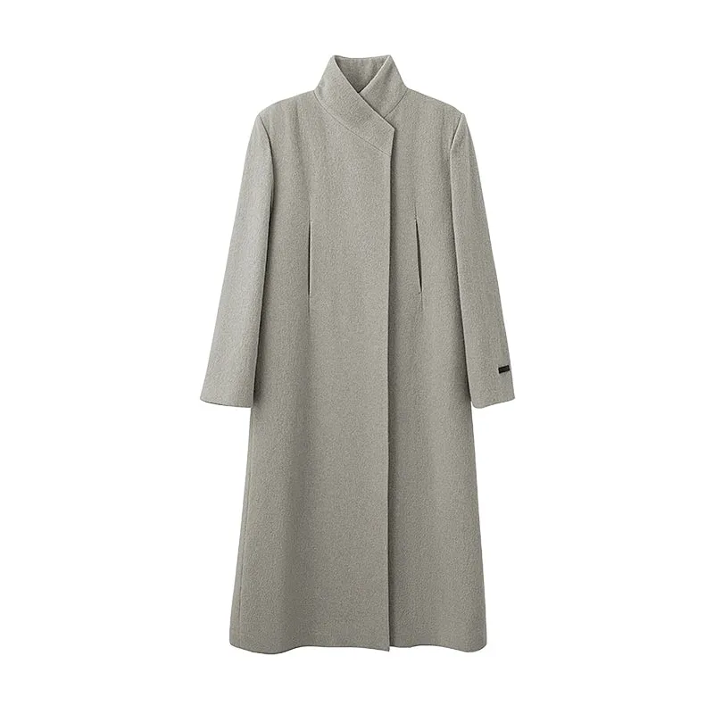 Minimalist Wool Silhouette Coat
