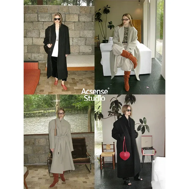 Minimalist Wool Silhouette Coat