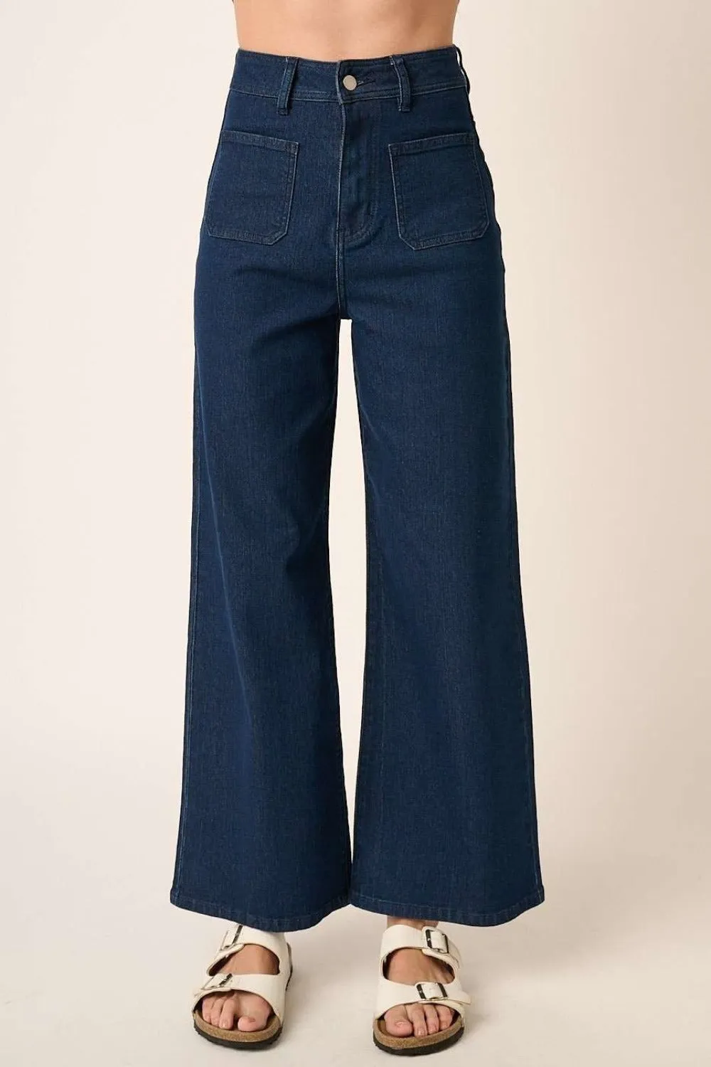 Mittoshop High Waist Wide Leg Jeans for Women - Stylish Fit