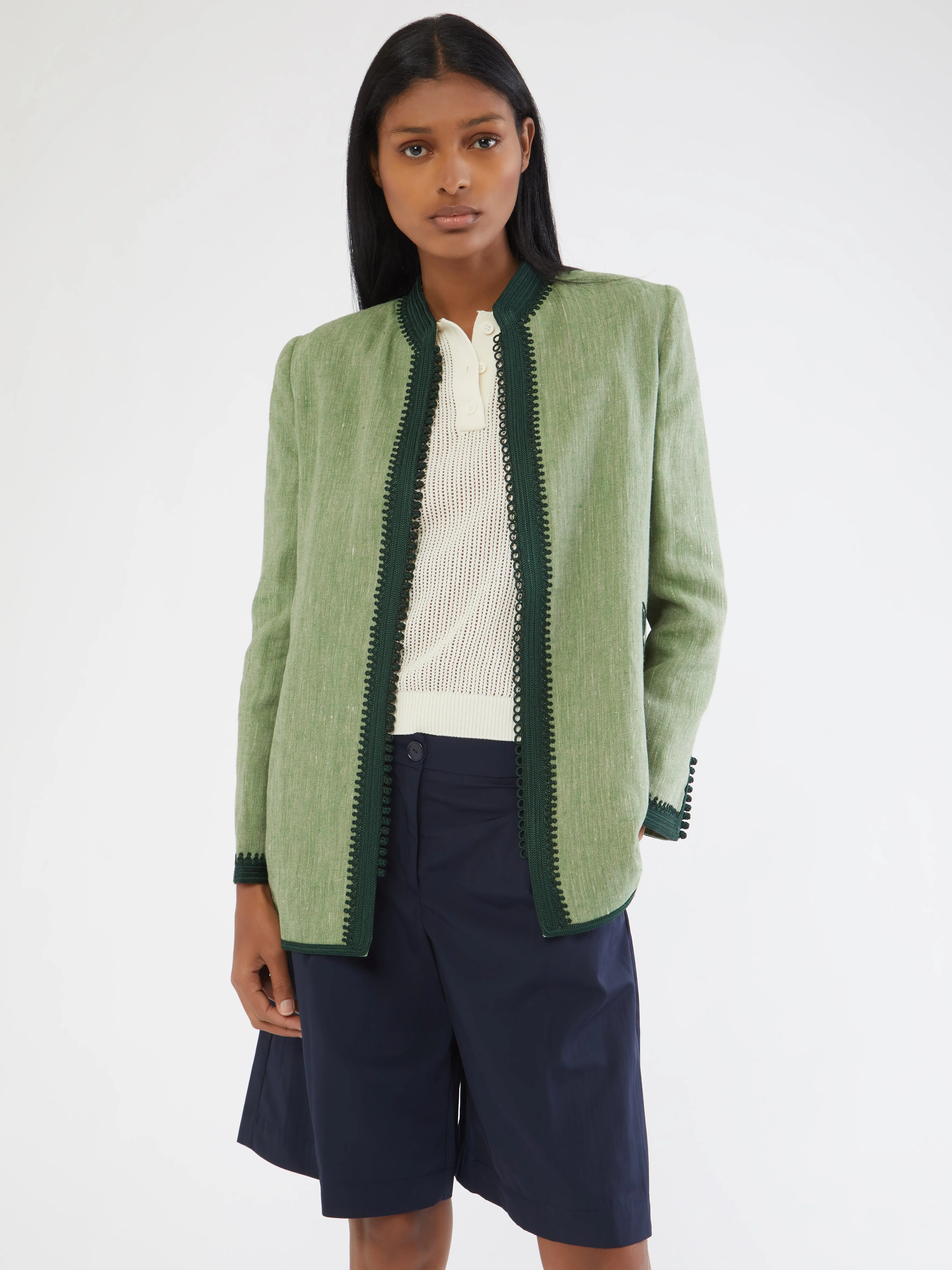 Moroccan linen blazer