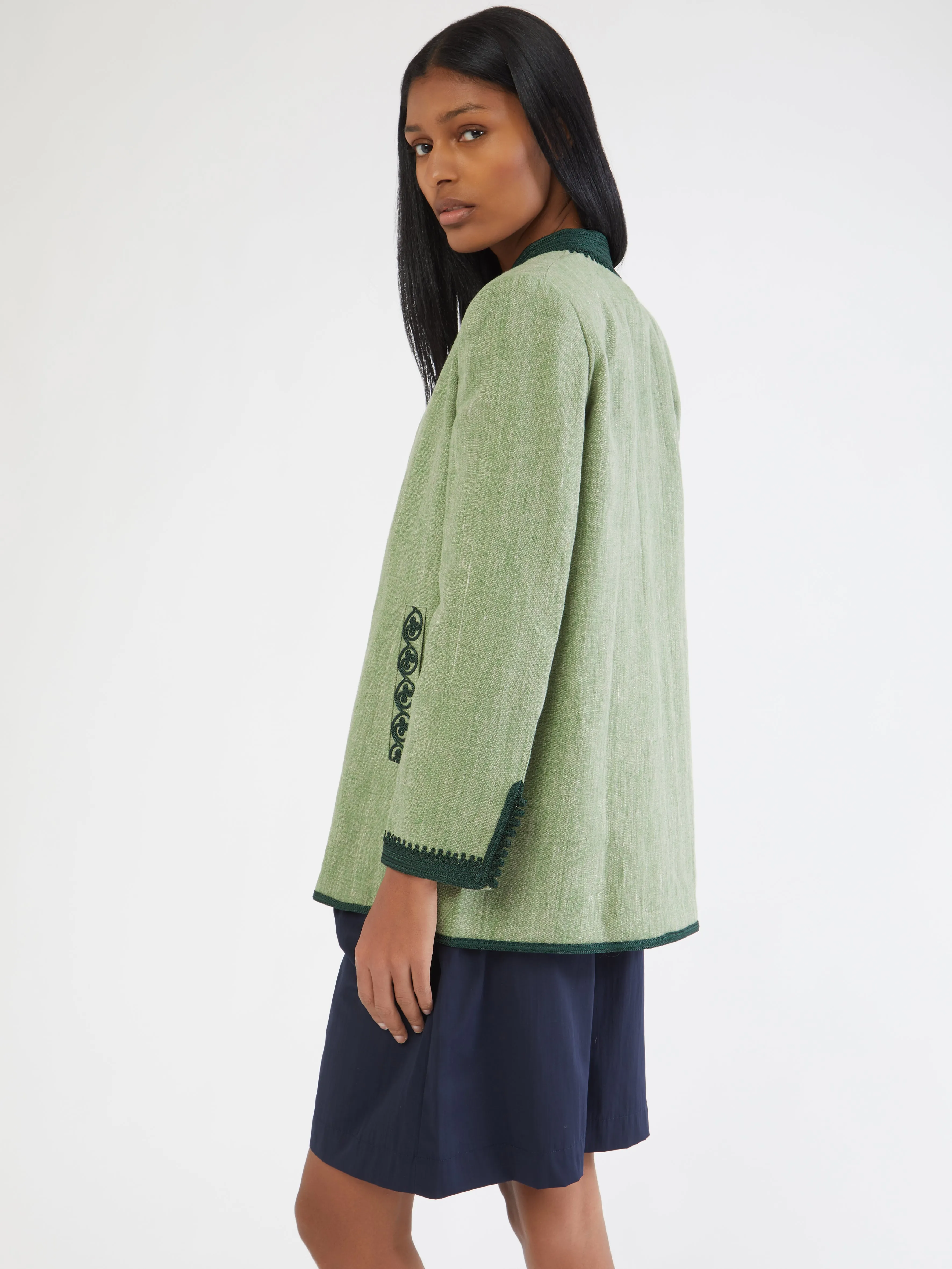 Moroccan linen blazer