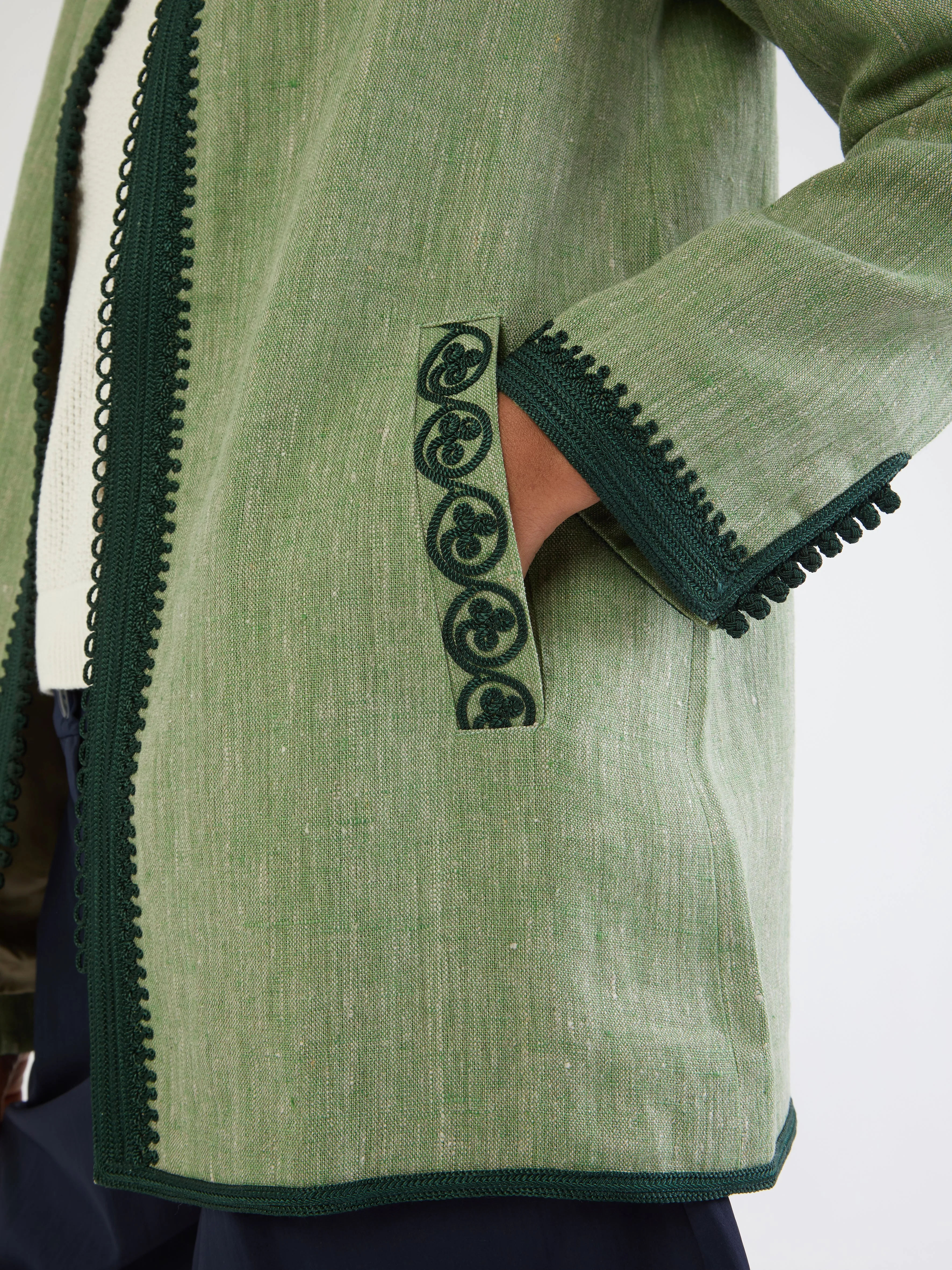 Moroccan linen blazer