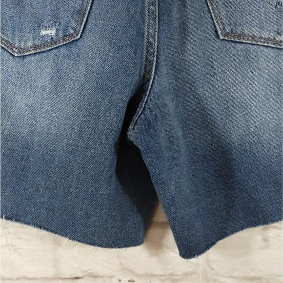 MS BlankNYC Women's The Warren Distressed Blue Ground Rules Denim Shorts NWT 26