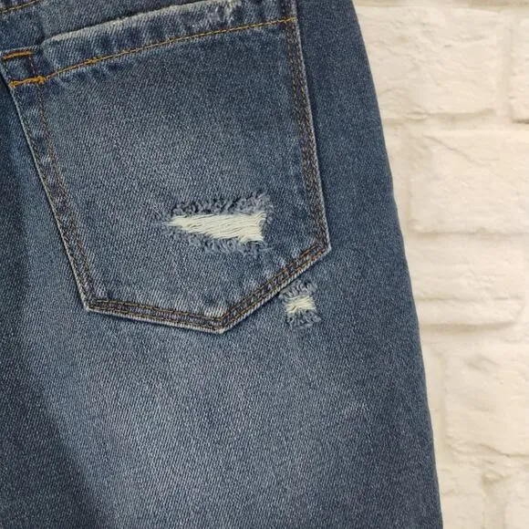 MS BlankNYC Women's The Warren Distressed Blue Ground Rules Denim Shorts NWT 26