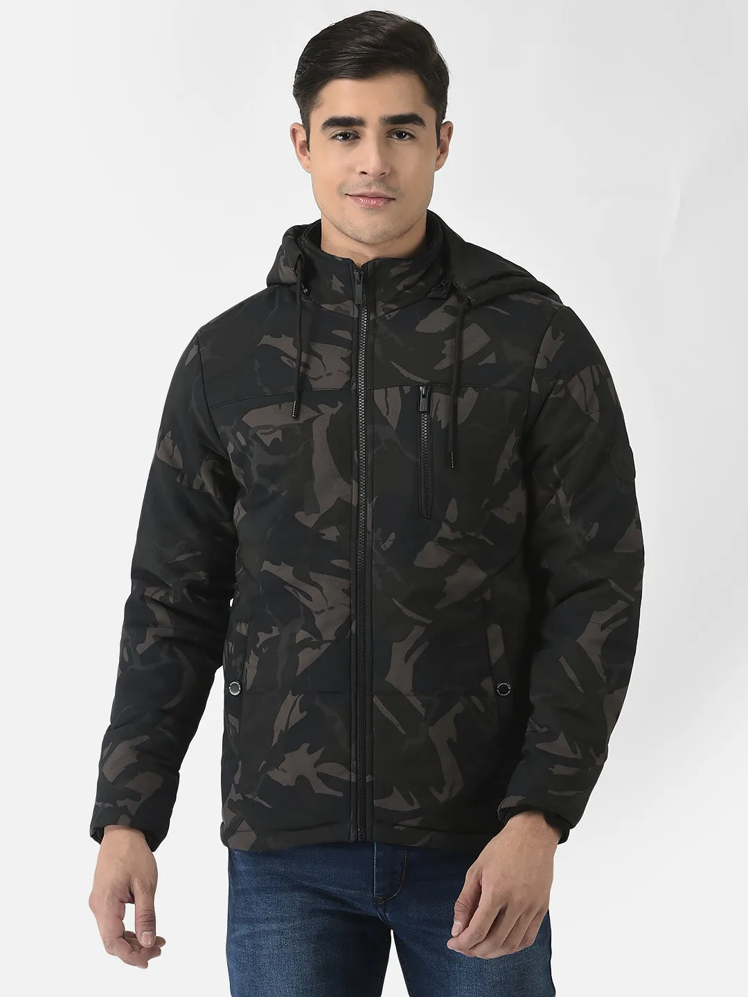 Multi-Colour Jacket in Camouflage Print