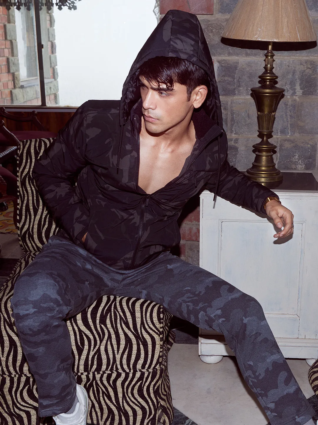 Multi-Colour Jacket in Camouflage Print
