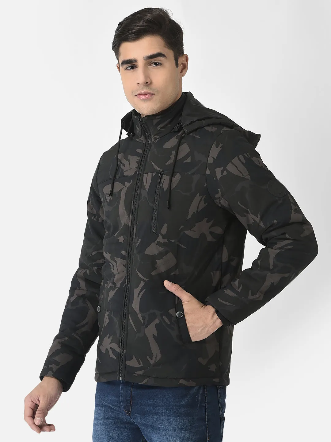 Multi-Colour Jacket in Camouflage Print