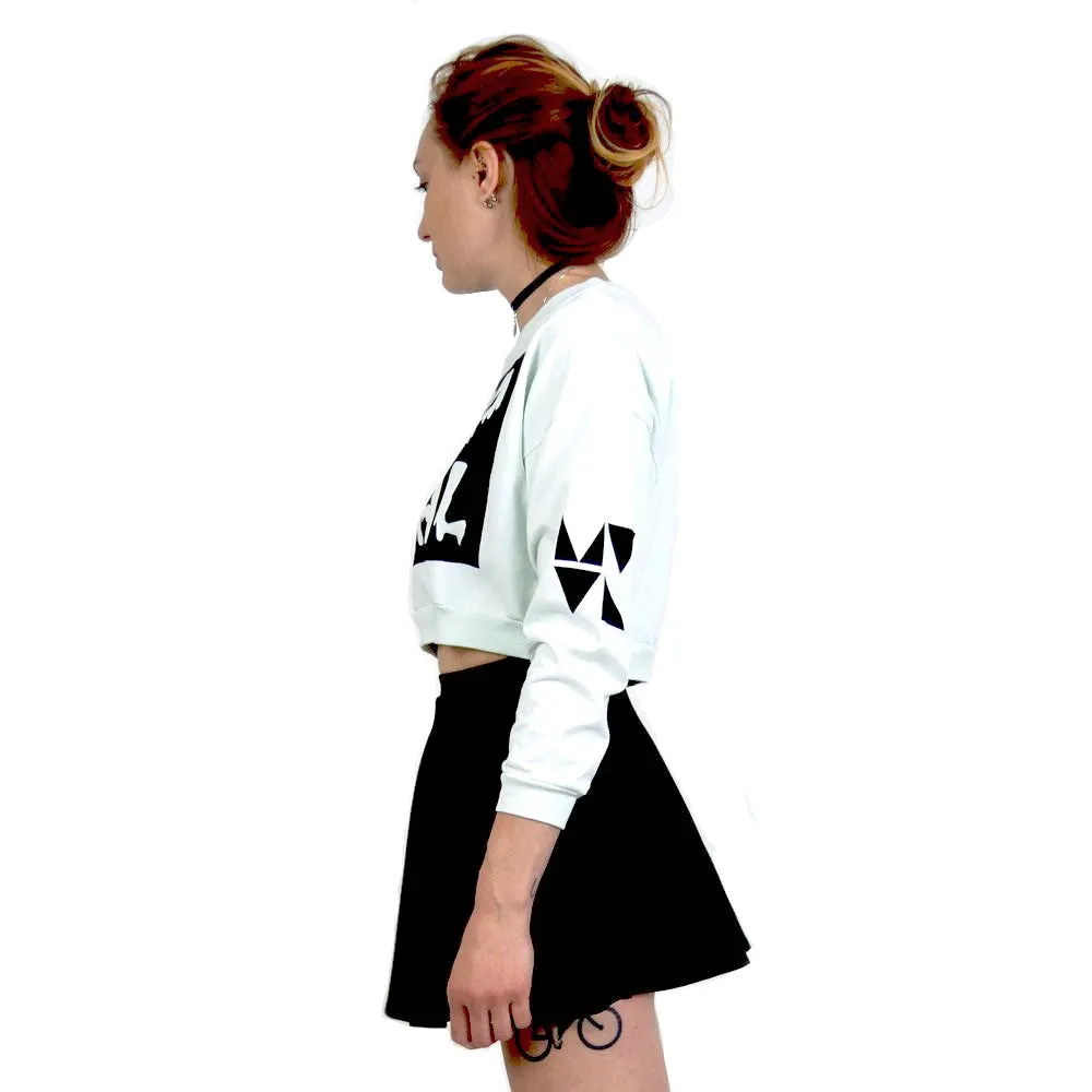 MYVL Creep It Real Cropped Crewneck Sweater