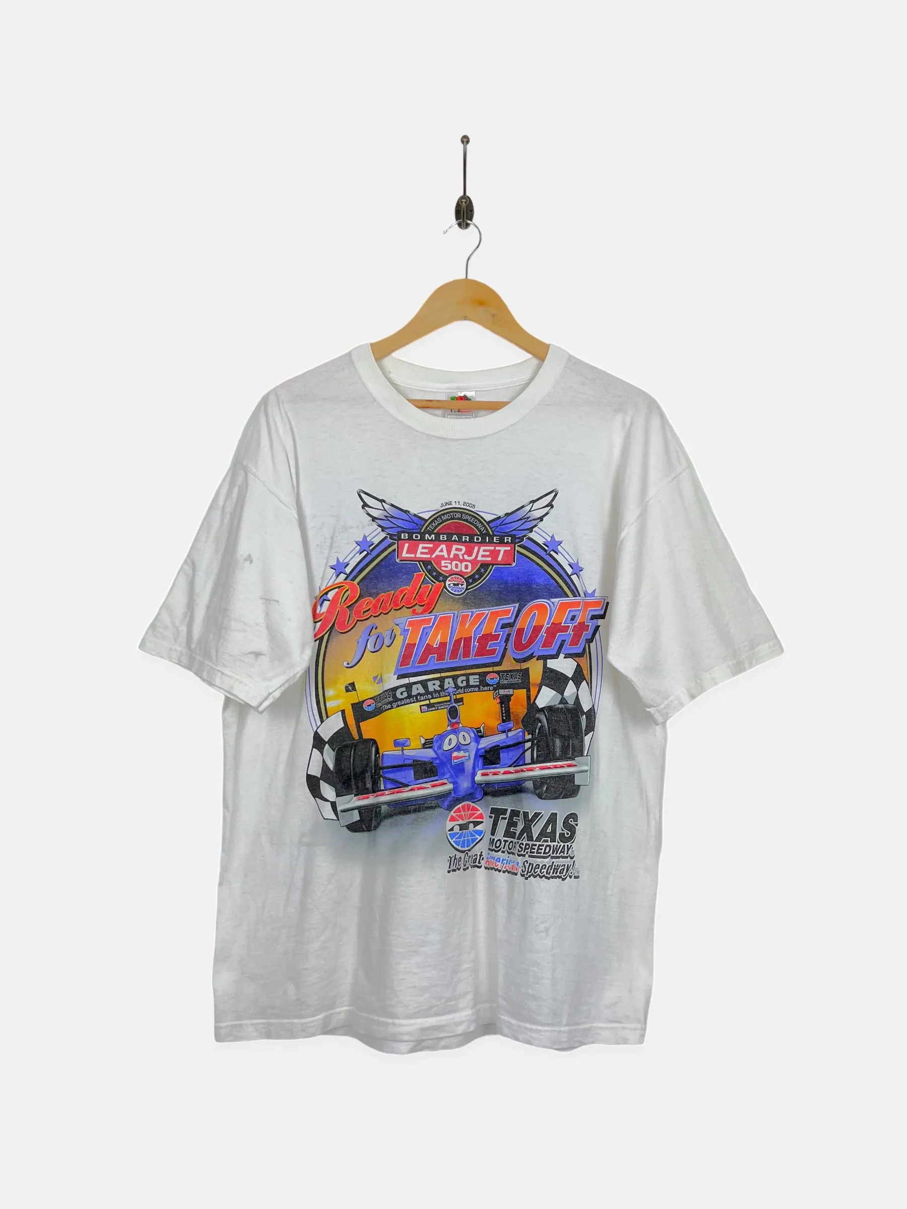 NASCAR Bombardier Learjet 500 Vintage Racing T-Shirt Size XL
