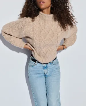 NATION LYDIA CABLE KNIT SWEATER