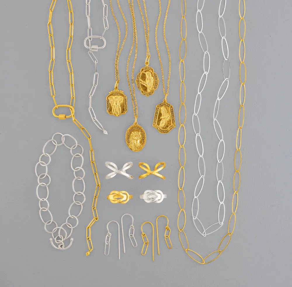 Nature Saint Necklace in Gold - Hawk