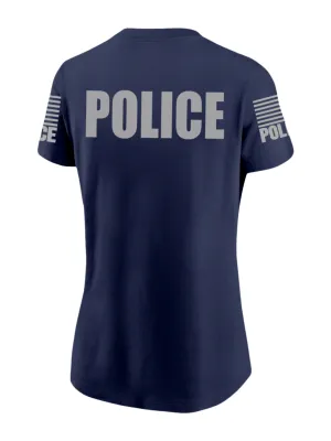 Navy Blue Police Women's Shirt - Short Sleeve (Gray)
