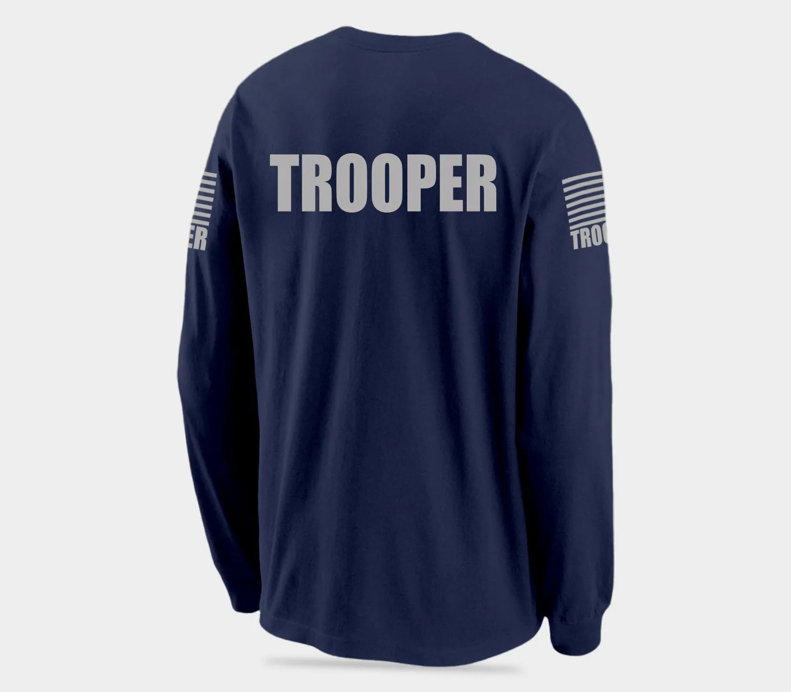 Navy Blue Trooper Men's Shirt - Long Sleeve (Gray)