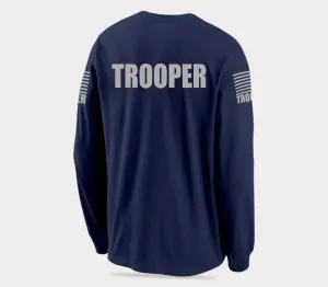 Navy Blue Trooper Men's Shirt - Long Sleeve (Gray)
