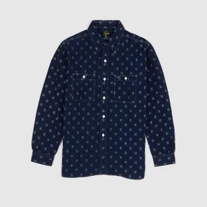 Needles Japan Printed Kasuri Work Shirt