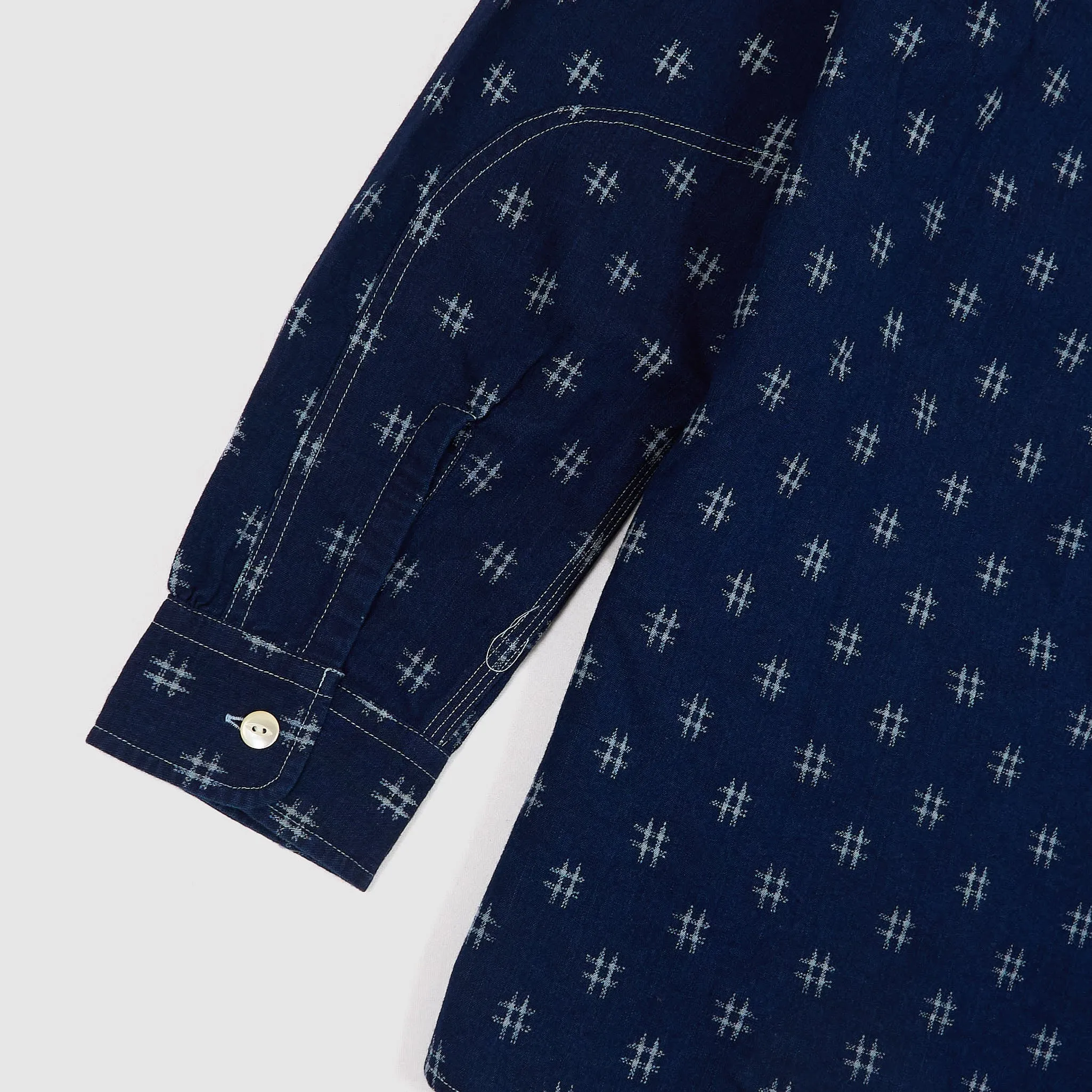 Needles Japan Printed Kasuri Work Shirt
