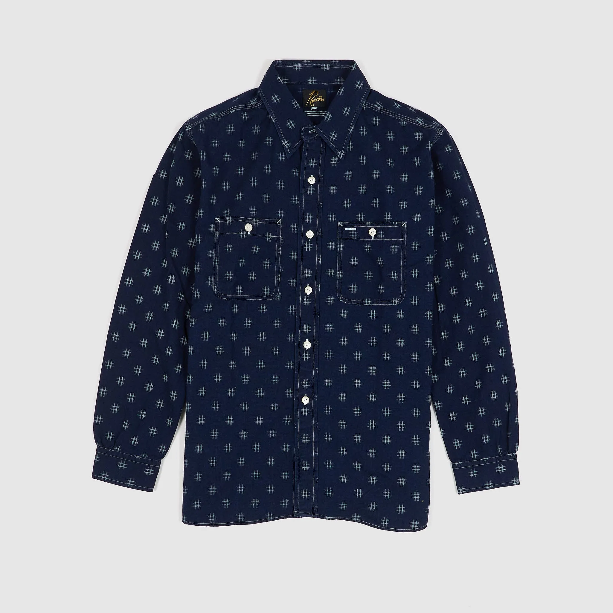 Needles Japan Printed Kasuri Work Shirt
