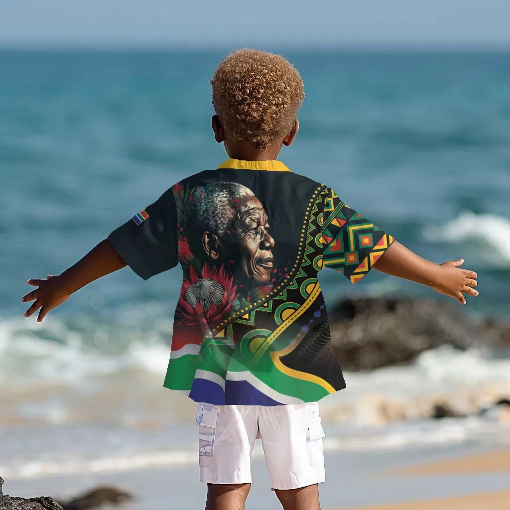 Nelson Mandela Birthday Kid Hawaiian Shirt Leader of the Nation LT01