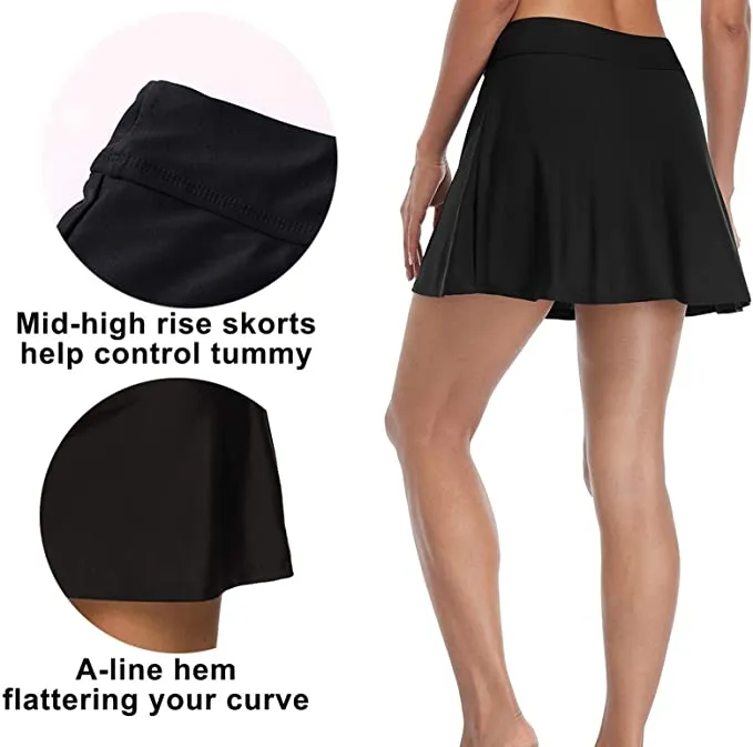 New BeautyIn Women's Swim Skirts Tankini Swimsuit Shorts Black, Sz XL!