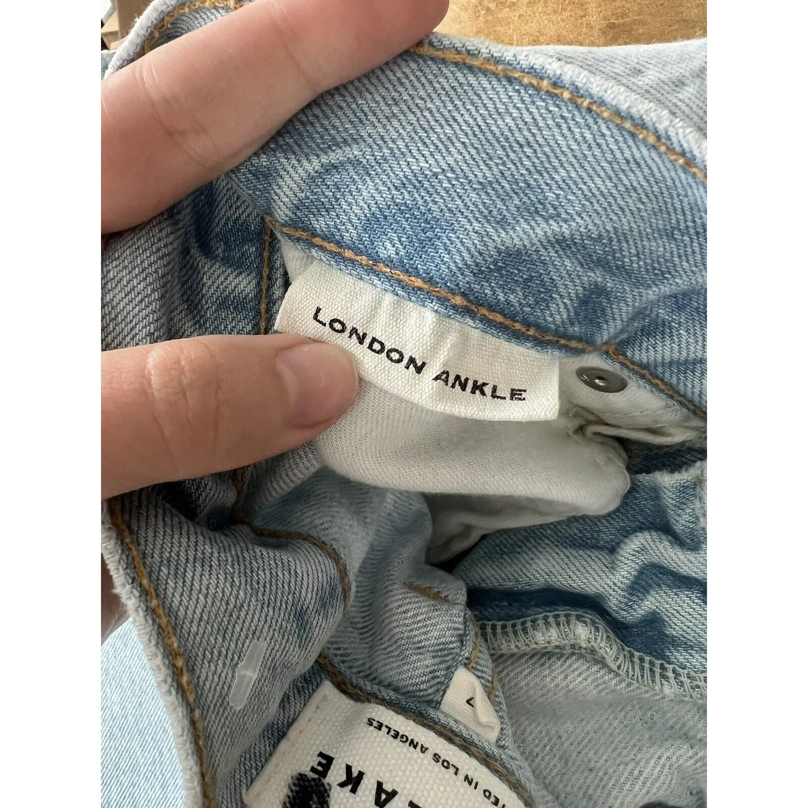 NEW SLVRLAKE Women's London High-Rise Straight Leg Jeans – "Heartache" Distressed – Size 27