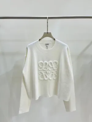New three-dimensional letter knitted long sleeve