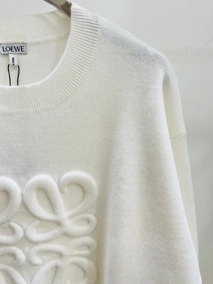New three-dimensional letter knitted long sleeve