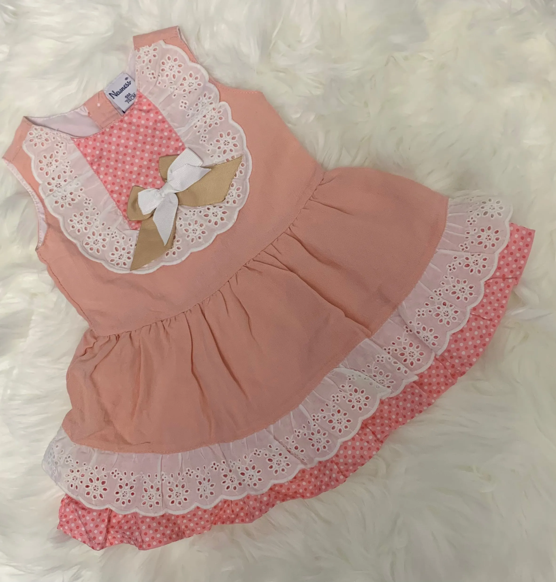 Newness Peach Frill Dress