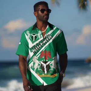 Nigeria Coat Of Arms Sporty Style Hawaiian Shirt LT15