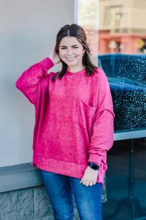 Night Owl Sweater in Magenta