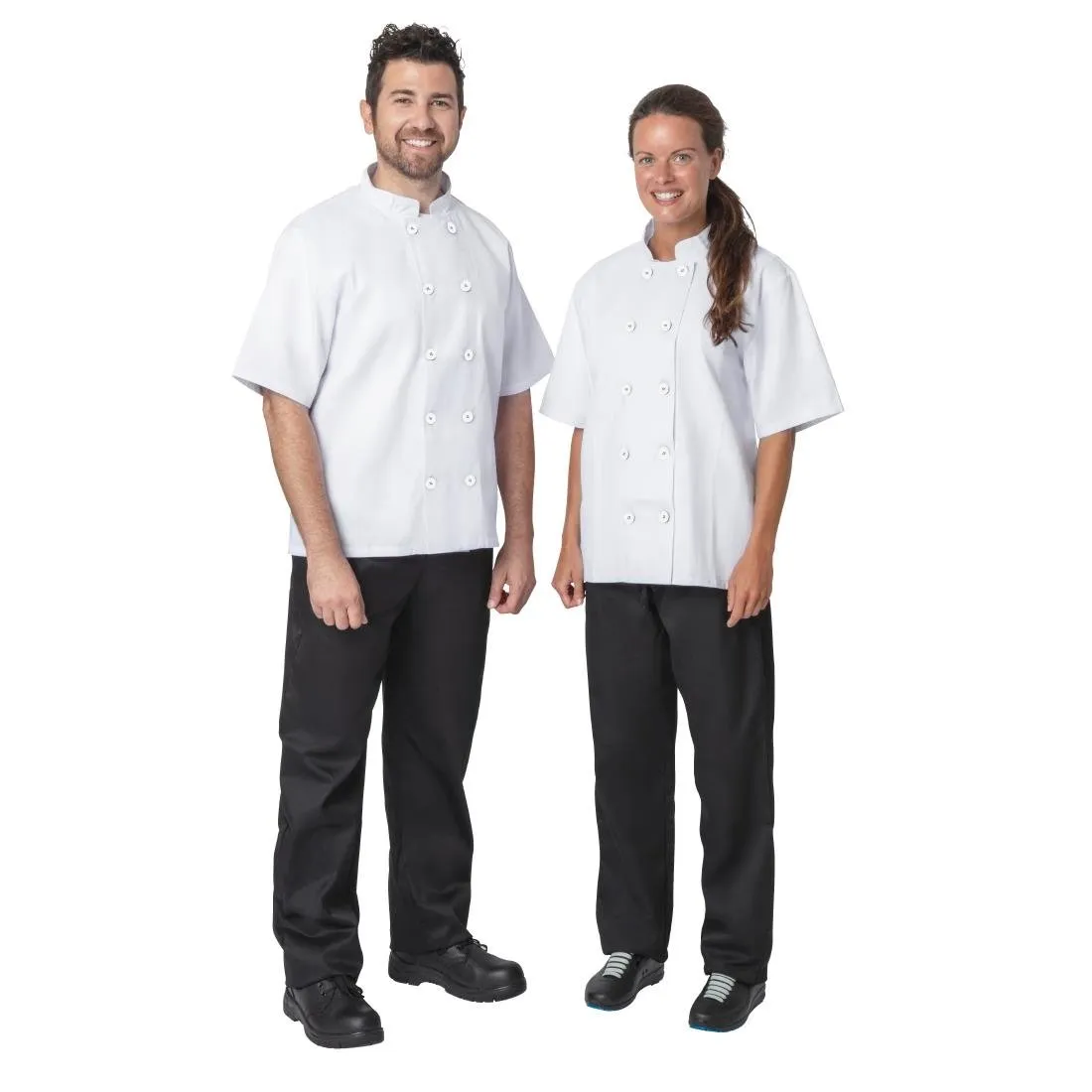 Nisbets Essentials Chef Jacket White S (2 Pack)