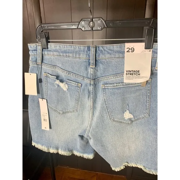 NWT JOE’S JEANS The Lara Ripped Denim Bermuda Shorts, Size 29